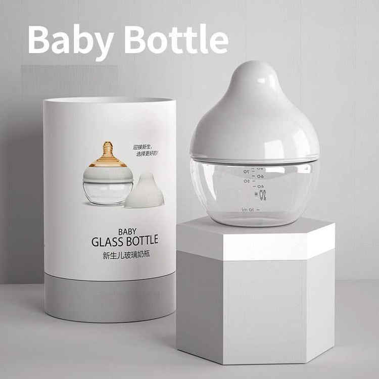Safe BPA-free baby bottle glass wide neck feeding system