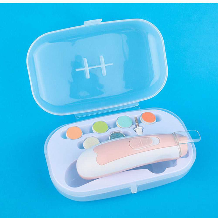 Safe baby nail care tool with soft filing pads