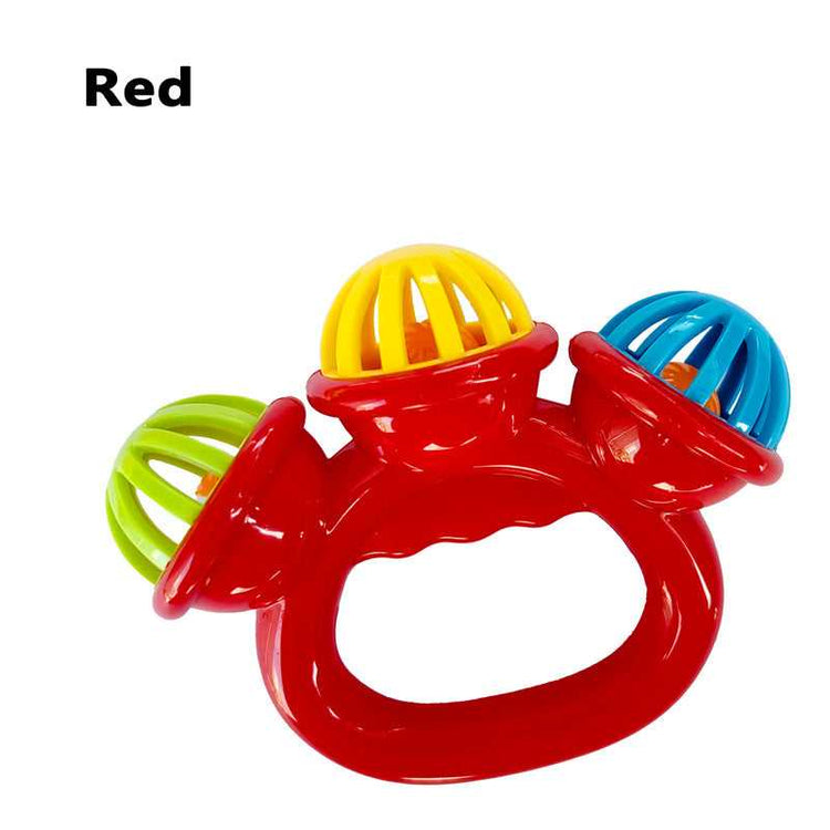 Baby Handbell Rattle Toy for Infants soft grip handle