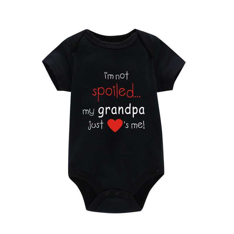 Comfortable short-sleeve cotton baby romper for newborn daily wear