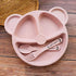 Cute panda baby feeding plate and bowl set

