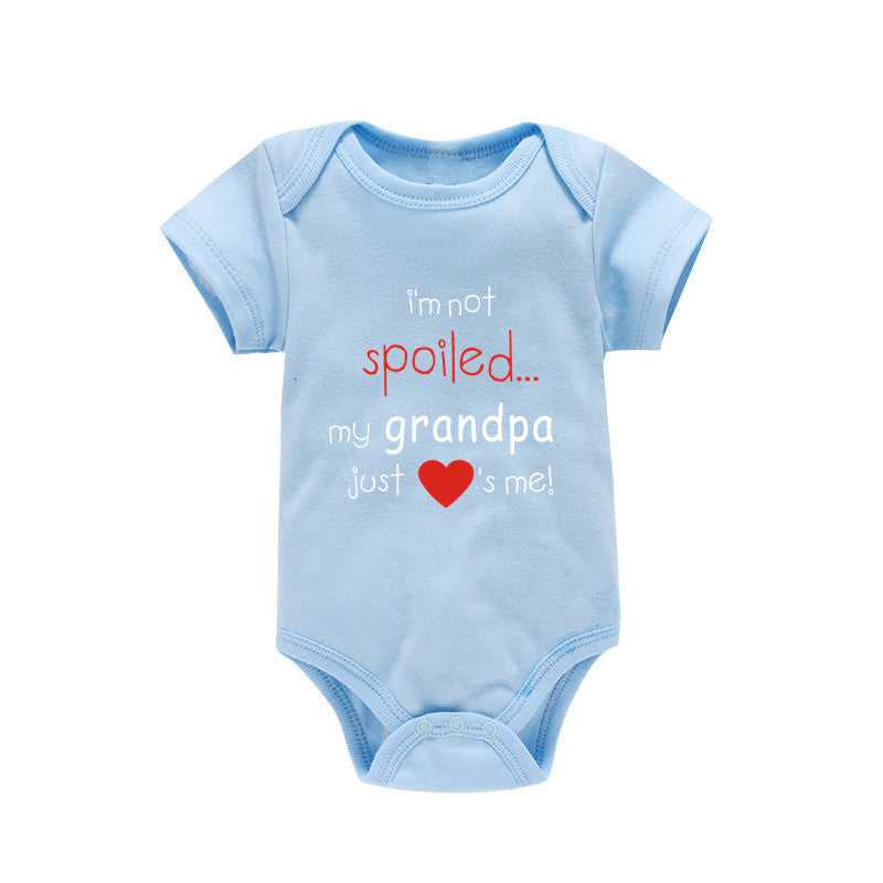 Short-Sleeve Cotton Baby Romper – Unisex