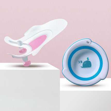 Baby enjoying bath in Baby Bathtub with Suction Cup Base
