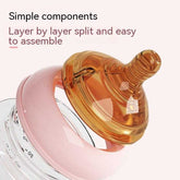 Wide mouth glass baby feeding bottle easy to clean and sterilize

