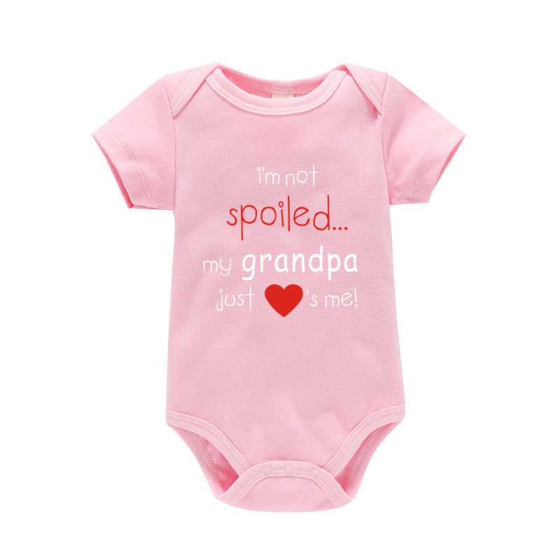 Short-Sleeve Cotton Baby Romper – Unisex