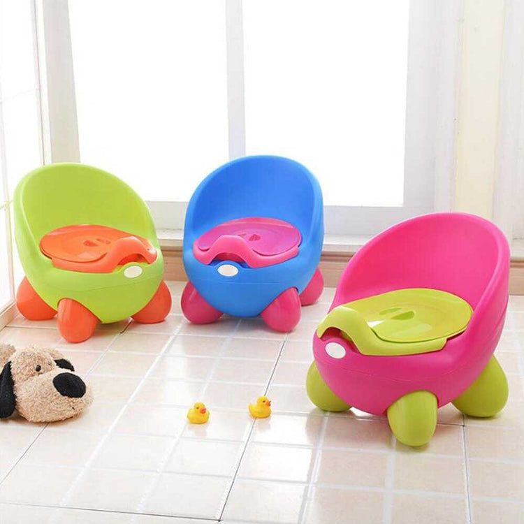 Cartoon Baby Potty Training Toilet Toddler Stool Chair front view
