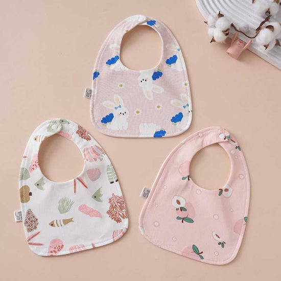 “Pure Cotton U-Shaped Waterproof Baby Bib”