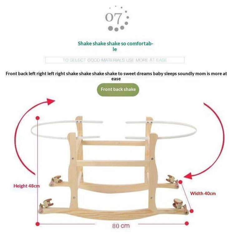 Natural Portable Baby Bassinet for Modern Nursery Decor