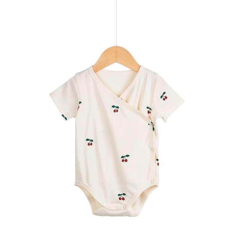 Lightweight Cotton Baby Romper Short Sleeve perfect for warm weather
