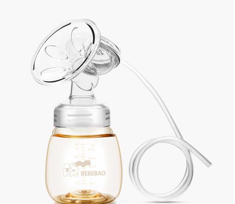 Electric smart breast pump with silicone flange and tubing for nursing moms