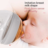 Choke-Proof Glass Baby Feeding Bottle Wide Mouth with anti-colic nipple
