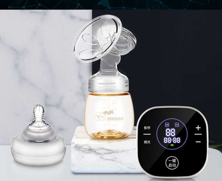 Electric smart breast pump with digital control panel for nursing moms