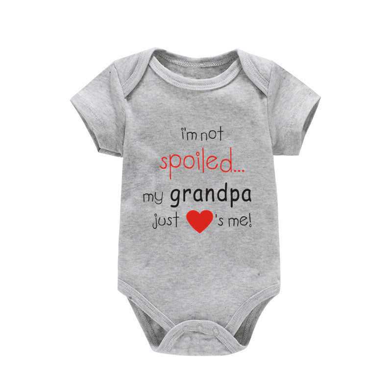 Short-Sleeve Cotton Baby Romper – Unisex