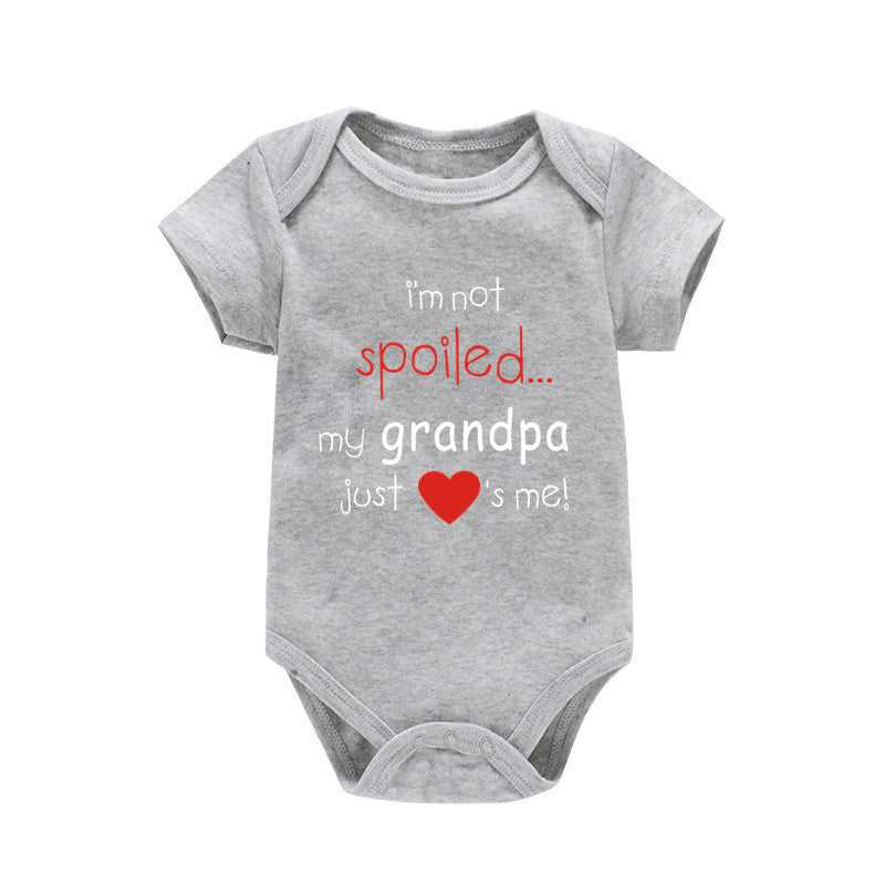 Short-Sleeve Cotton Baby Romper – Unisex