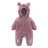 Warm Quilted Baby Romper Onesie with Snap Button Closure

