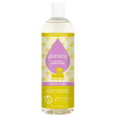 Baby bubble bath bottle with lavender and vanilla scent, hypoallergenic formula, gentle for sensitive skin