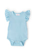 Baby wearing Bluebird Flutter Sleeve Baby One-Piece outfit