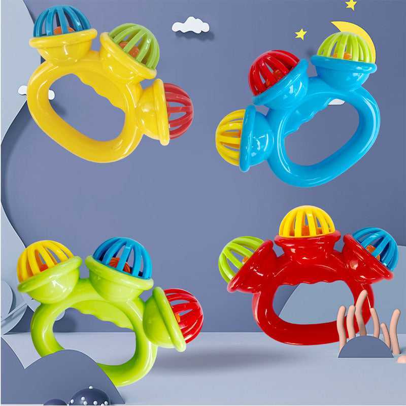 Baby playing with Baby Handbell Rattle Toy for Infants
