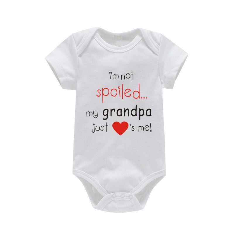 Short-Sleeve Cotton Baby Romper – Unisex