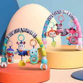  Crib Hanging Plush Toy Set attached to crib
