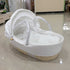 Lightweight Handcrafted Corn Husk Bassinet for Babies
