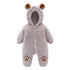 Baby Quilted Romper Onesie Made from Soft Rice Velvet Fabric
