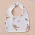 Pure Cotton U-Shaped Waterproof Baby Bib with secure snap closure
