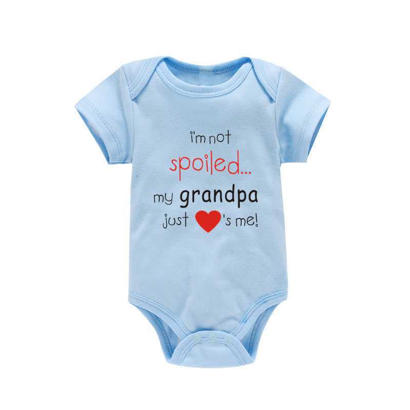 Short-Sleeve Cotton Baby Romper – Unisex