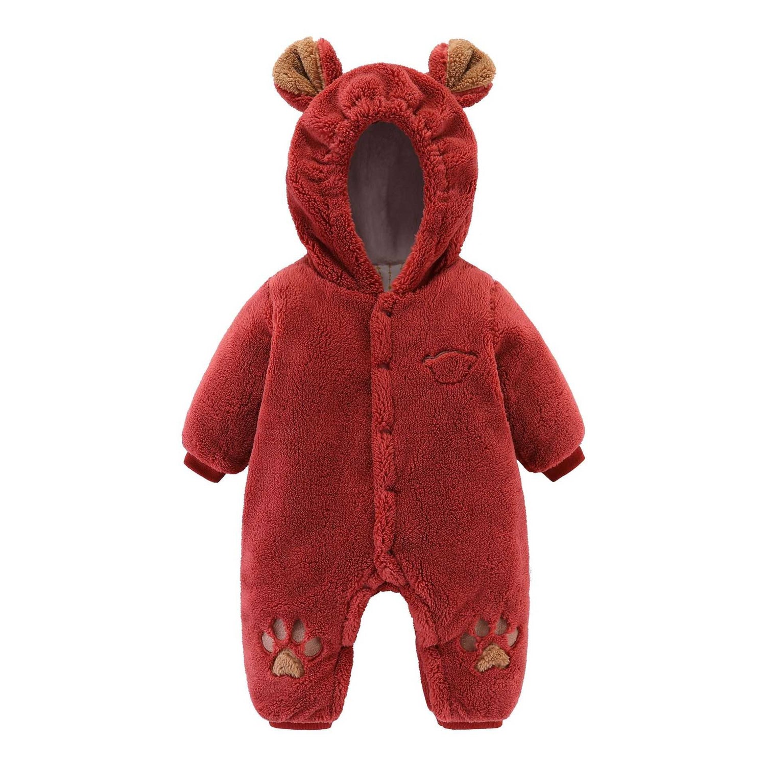 Soft Rice Velvet Quilted Baby Romper Onesie for Newborns
