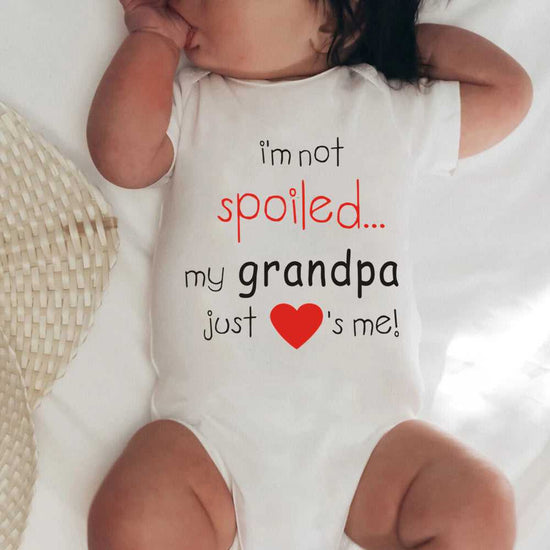 Short-Sleeve Cotton Baby Romper – Unisex