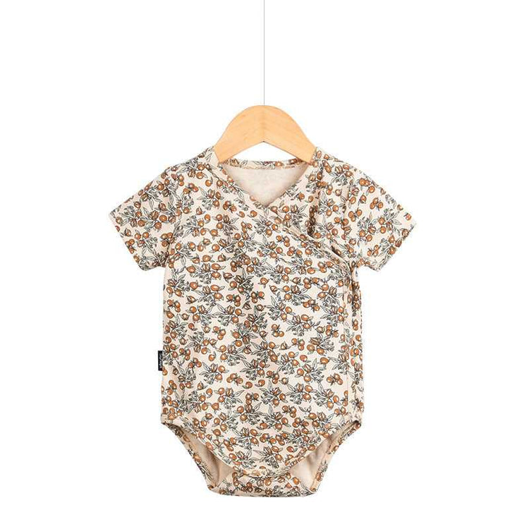 Breathable Lightweight Cotton Baby Romper Short Sleeve design
